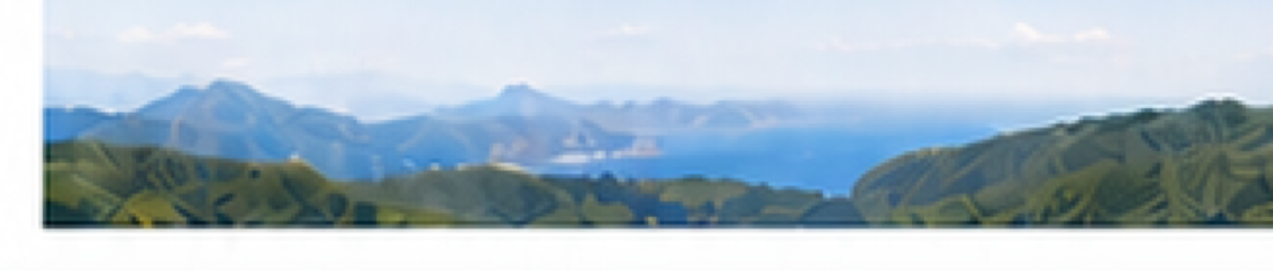 九州の山々と海を望む風景