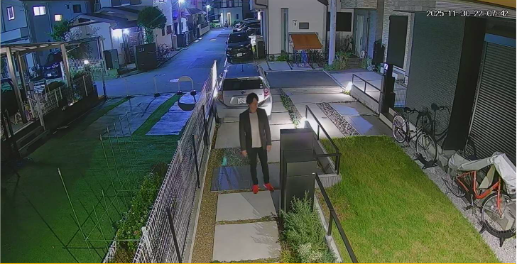 IPS AIカラーカメラによる夜間のカラー映像